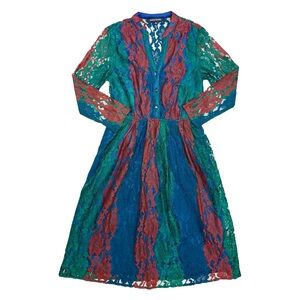 Jealous Tomato Lace Overlay Dress Feminine Boho Bohemian Party Occasion Autumn
